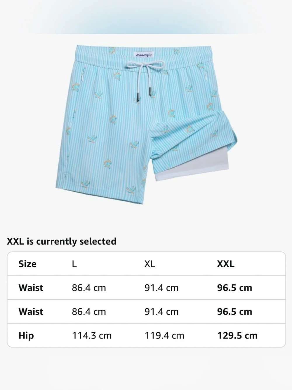 maamgic Mens Swim Trunks with Compression Liner 7'' Bathing Suit Quick Dry Swimm
